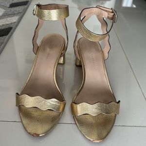 Loeffler Randall Scalloped Low Heel Sandal